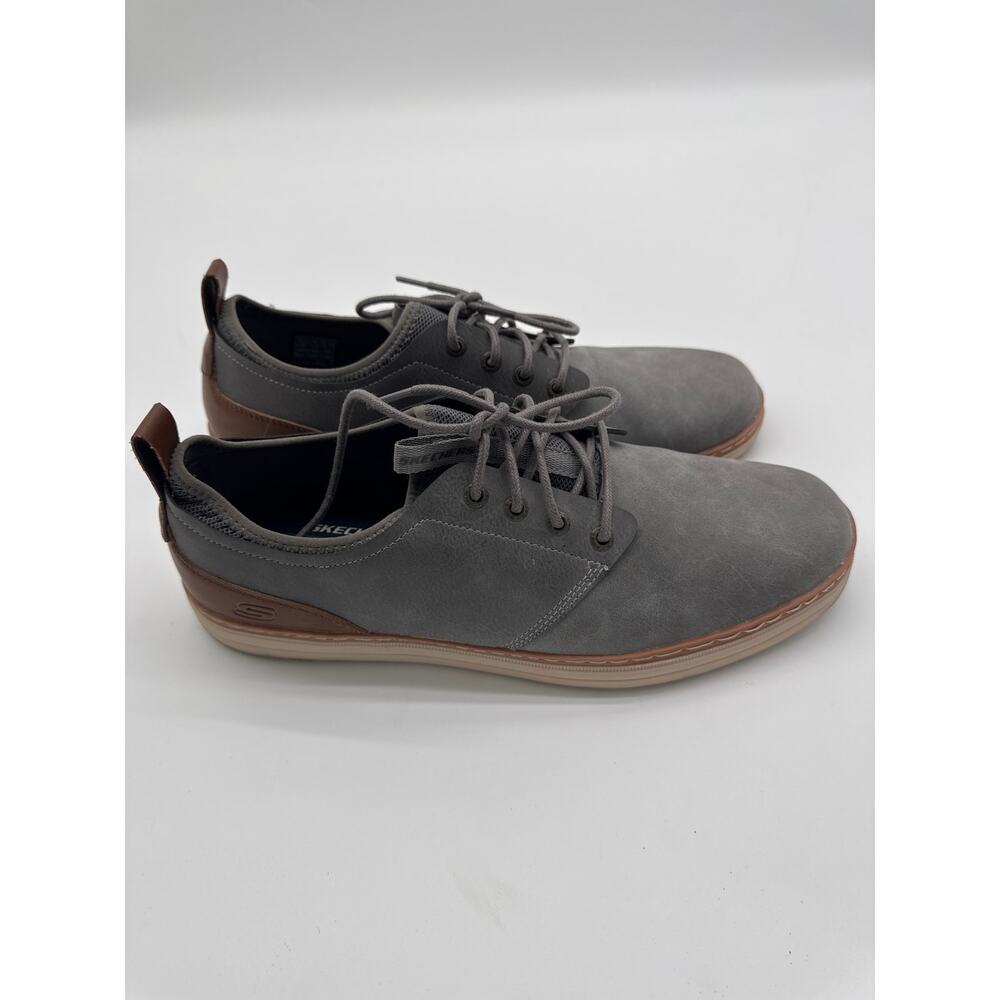 Skechers Heston-Rogic Men's Leather Grey size 12